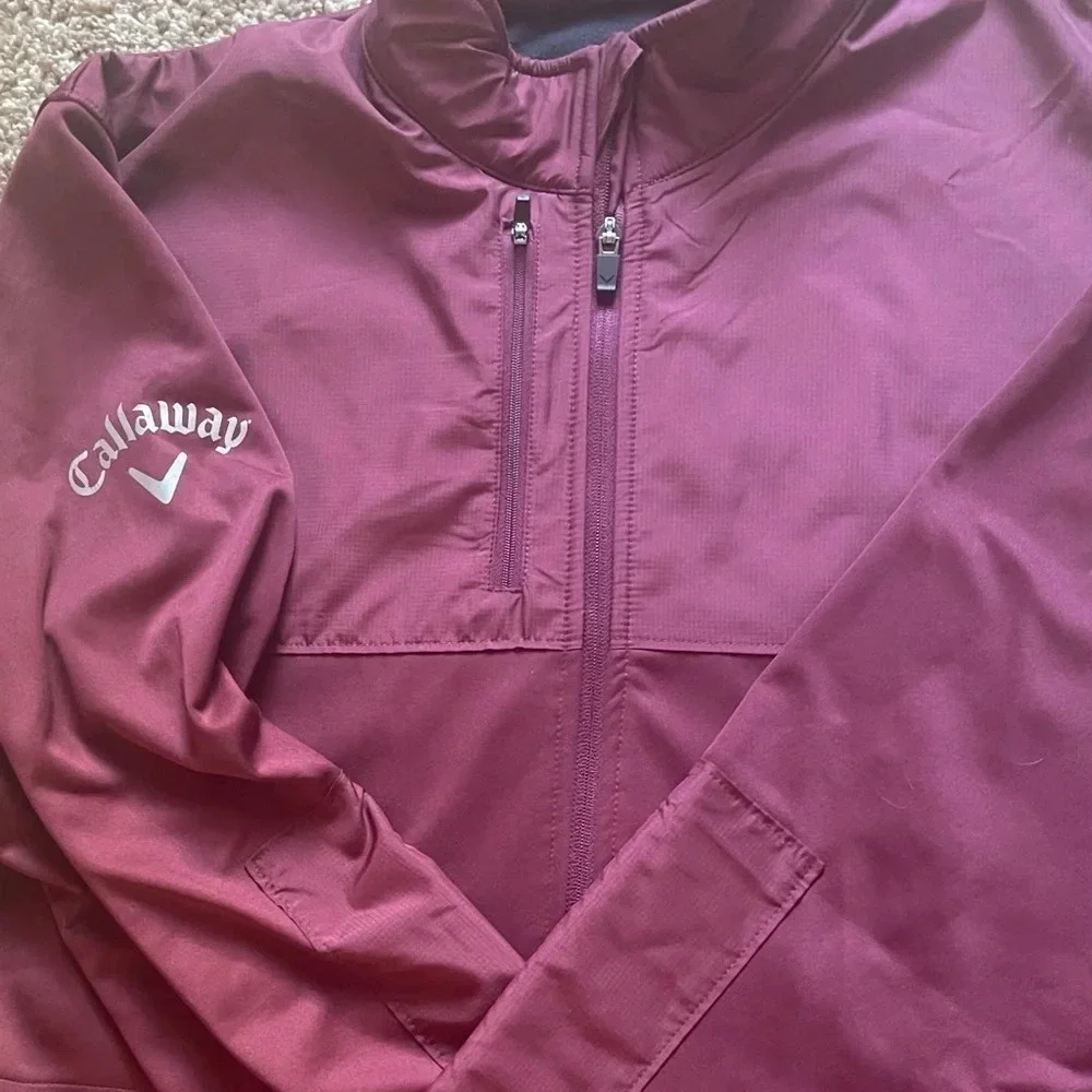 Callaway Weather Series Mens Full Zip Jacket for‎ Men in Burgundy
